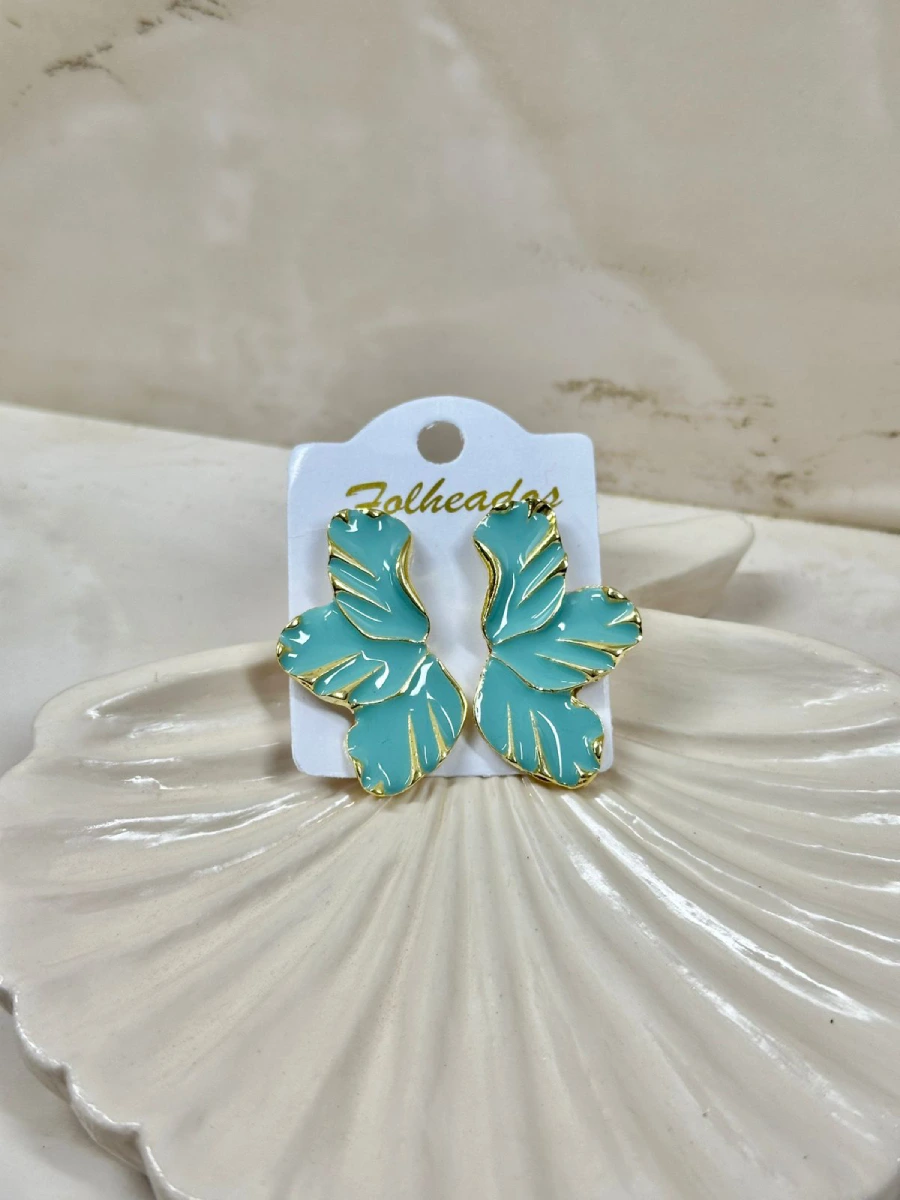 Media flor grande  verde agua