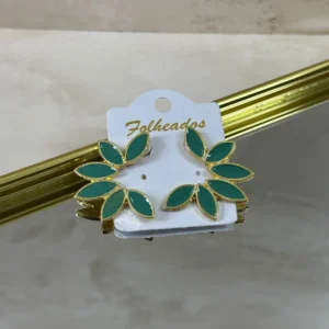 Media flor verde con dorado